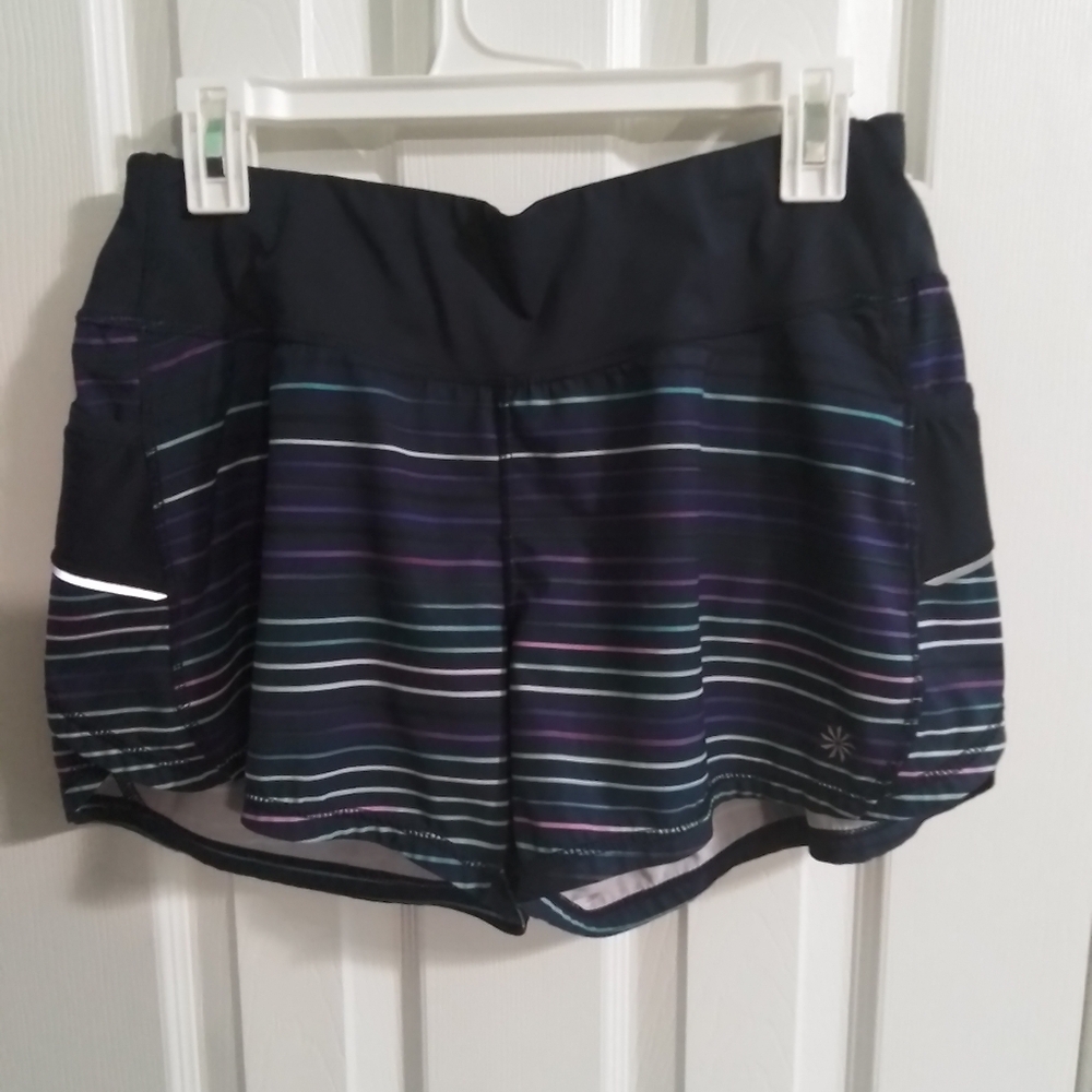 Athleta Women’s Black Striped Athletic Shorts
